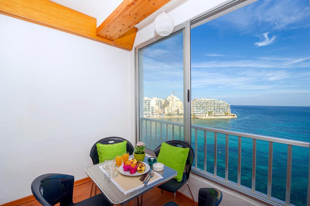 Spinola Bay Top Floor Seafront 3 Bedroom Apartment With Panoramic Sea Views - By Getawaysmalta Saint Julian's Екстер'єр фото