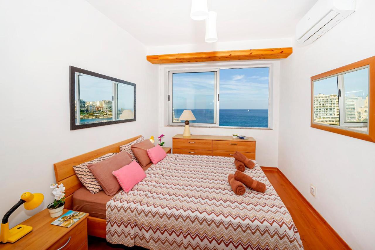 Spinola Bay Top Floor Seafront 3 Bedroom Apartment With Panoramic Sea Views - By Getawaysmalta Saint Julian's Екстер'єр фото