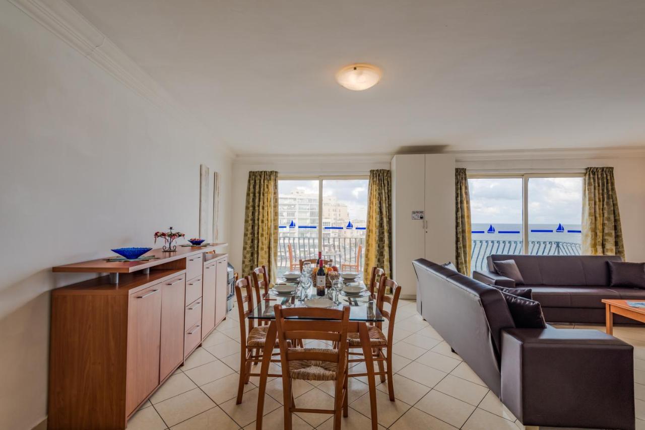Spinola Bay Top Floor Seafront 3 Bedroom Apartment With Panoramic Sea Views - By Getawaysmalta Saint Julian's Екстер'єр фото